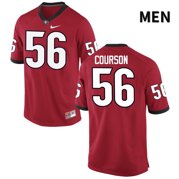 Georgia Bulldogs Men's John Courson #56 Red Stitched College UGA Football Jersey 23MQ015NQ